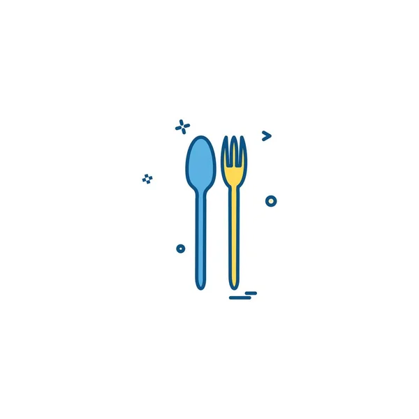 餐具叉设置勺子图标矢量花样 — 图库矢量图片