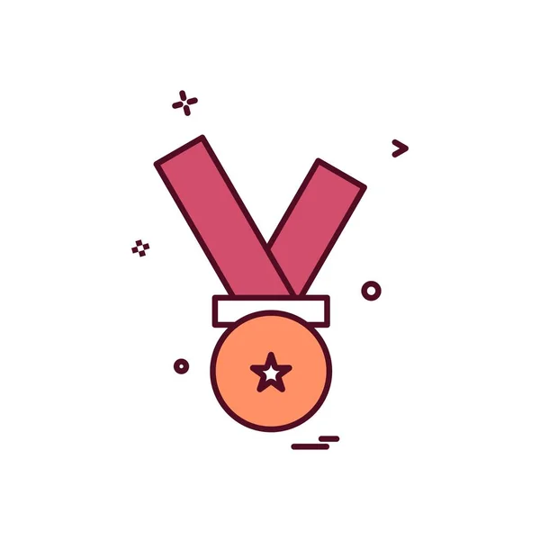 Medal Award Icon Design Vector — Stock Vector