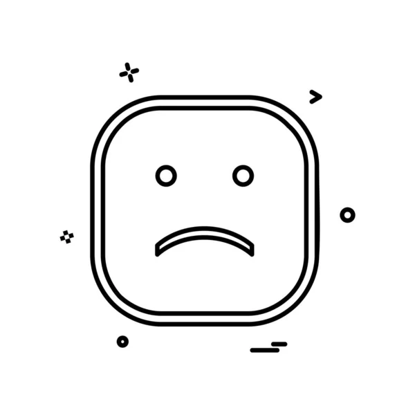 Triste Vecteur Conception Icône Emoji — Image vectorielle