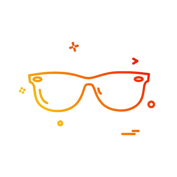 Vetor Design Ícones Óculos — Vetor de Stock