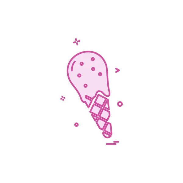 Icecream Pictogram Ontwerp Vector — Stockvector