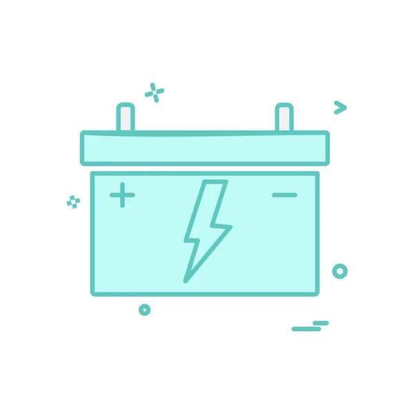 Design Vektor Für Batterie Symbole — Stockvektor