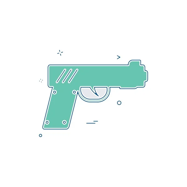 Pistola Pistola Policía Icono Arma Diseño Vectorial — Vector de stock