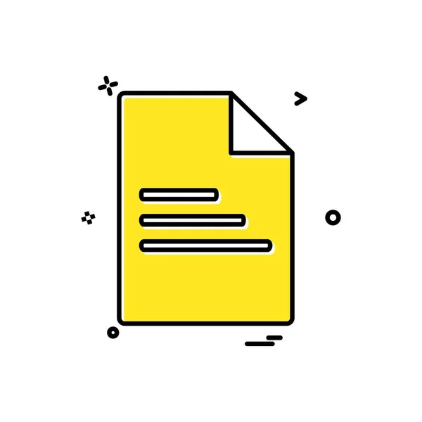 Datei Dokument Büro Symbol Vektor Design — Stockvektor