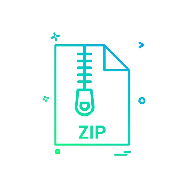 Zip File File Extension File Format Icon Vector Design — Stock Vector