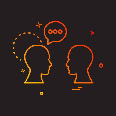 sohbet erkekler simge vektör tasarımı