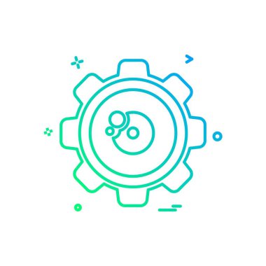 Vites simgesi tasarım vektörü