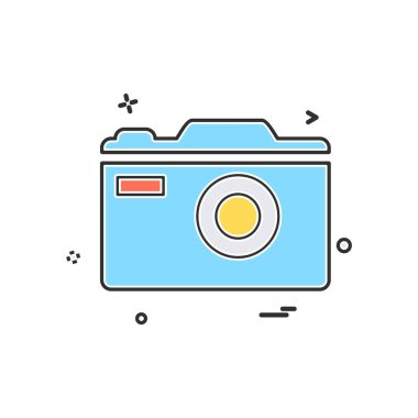 Kamera simgesi tasarım vektörü