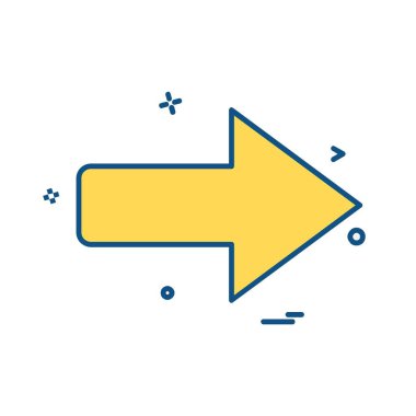 Sağ ok simge tasarlamak vektör