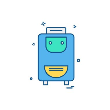 Seyahat çanta simge tasarlamak vektör