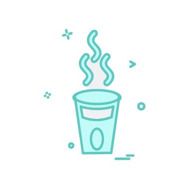 İçki simgesi tasarım, renkli vektör çizim 