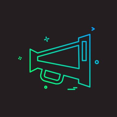 Siyah arka plan üzerinde renkli ortam simgesi