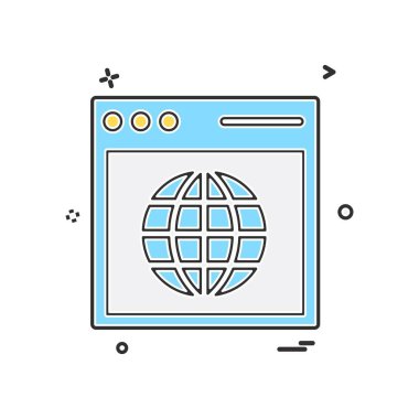 Web yerleşim simgesi tasarım vektörü