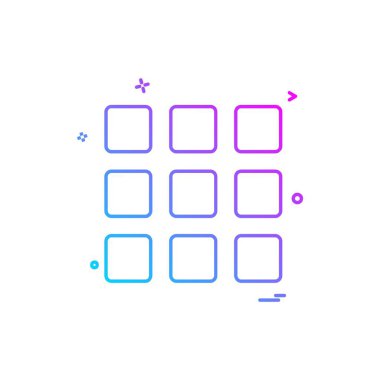 Menü simgesi tasarım, renkli vektör çizim