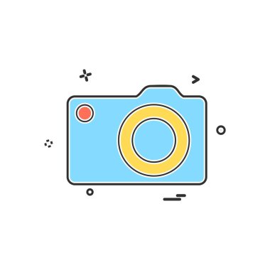 Kamera simgesi tasarım vektörü