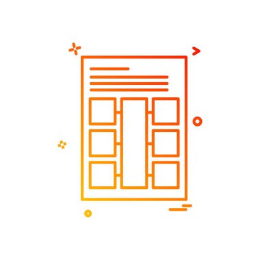 Belge simgesi tasarım vektörü