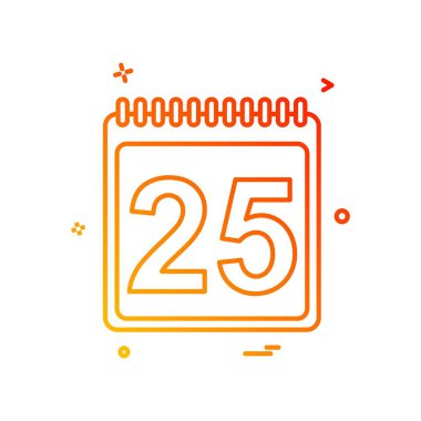 25 Aralık simge tasarlamak vektör