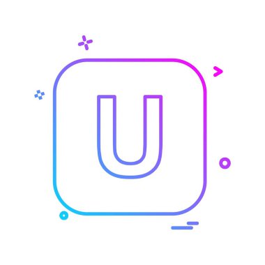 İngilizce alfabe simge tasarlamak vektör 