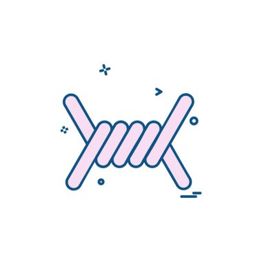 Dikenli Tel ikon tasarım vektörü