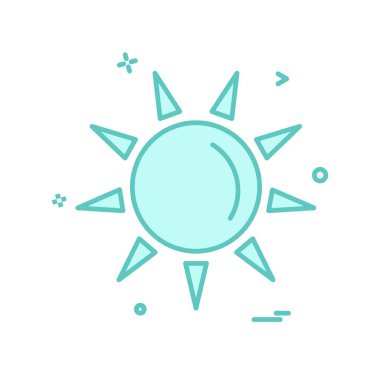 Güneş simgesi tasarım vektörü