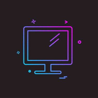 Bilgisayar Teknolojisi simgesi tasarım vektörü