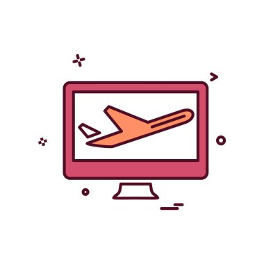 Uçak simgesi tasarım vektörü