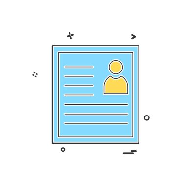 CV simge tasarlamak vektör