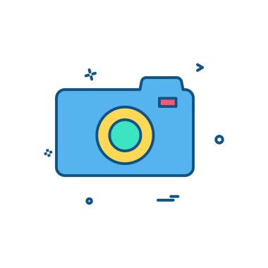 Kamera simgesi tasarım vektörü