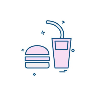 Gıda simgesi tasarım vektörü