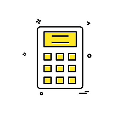 hesap makinesi simge vektör tasarım okulu