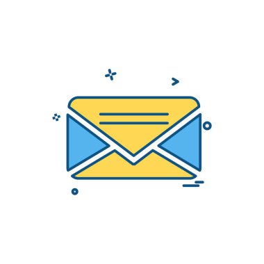 Sevgililer günü simgesi tasarım, renkli vektör çizim