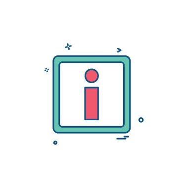 Bilgi simge tasarlamak vektör 