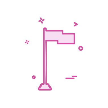 Bayrak simgesi tasarım vektörü