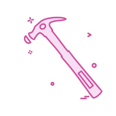 Donanım aracı simgesi tasarım, renkli vektör çizim 