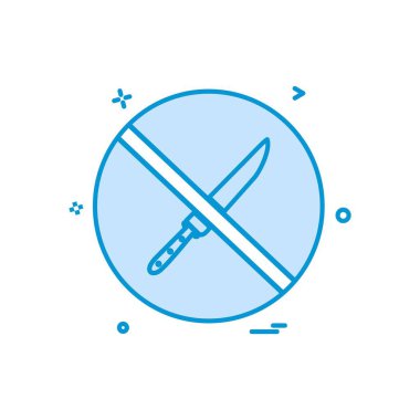 Değil izin verilen simgesi tasarım, renkli vektör çizim