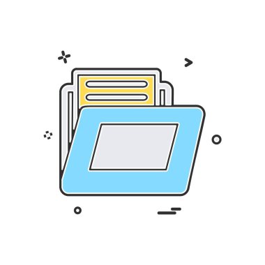 Klasör simge tasarlamak vektör