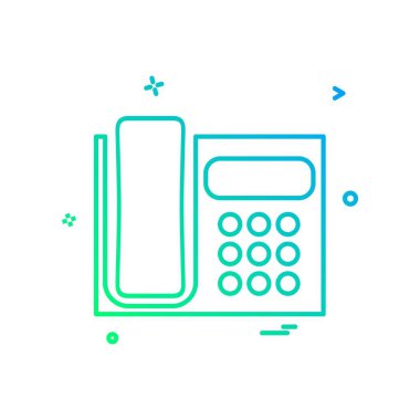 Telefon simgesi tasarım vektörü