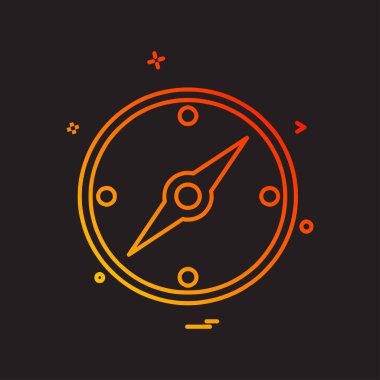 Pusula Simgesi Tasarım Vektörü