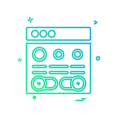 Web düzen simge tasarlamak vektör