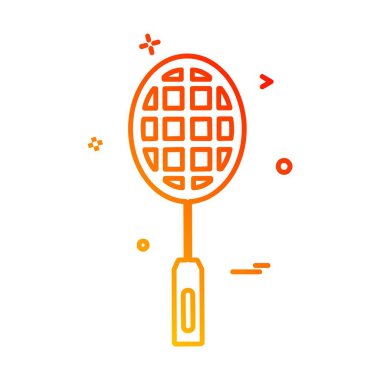 Badminton simge tasarlamak vektör