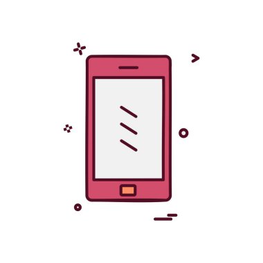 Akıllı Telefon Simgesi Tasarım Vektörü