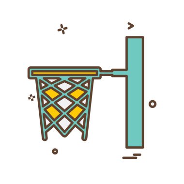 Basketbol simge tasarlamak vektör