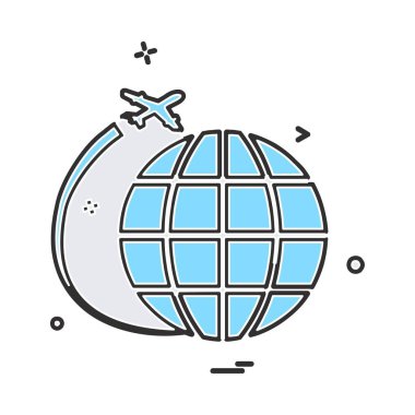 Seyahat simgesi tasarım vektörü 