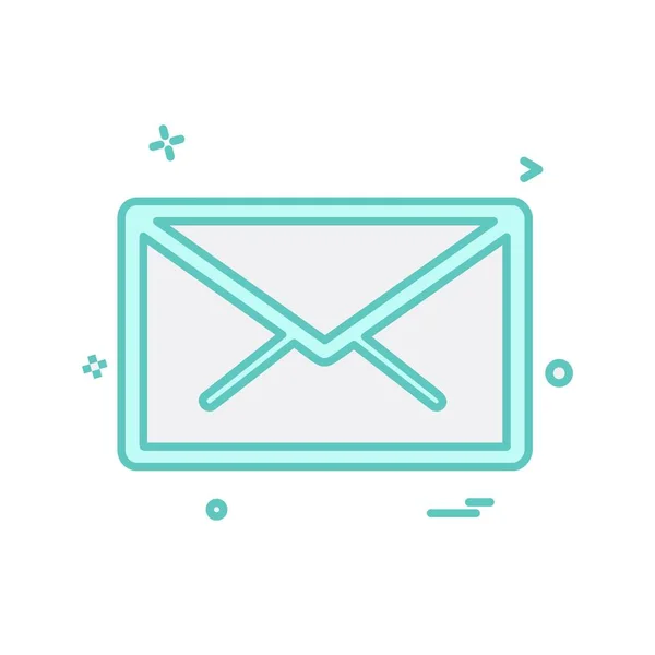 Mail Icon Design Bunte Vektorillustration — Stockvektor