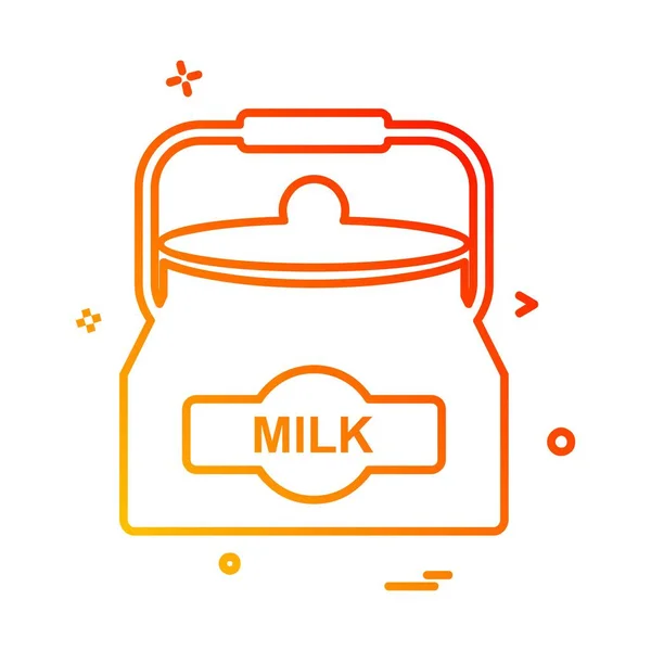 牛乳アイコン デザインのベクトル — ストックベクタ