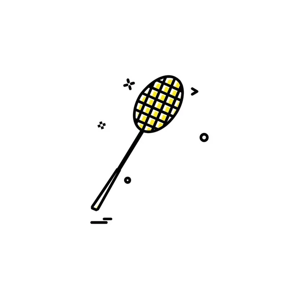 Ilustração Vetor Projeto Ícone Badminton — Vetor de Stock