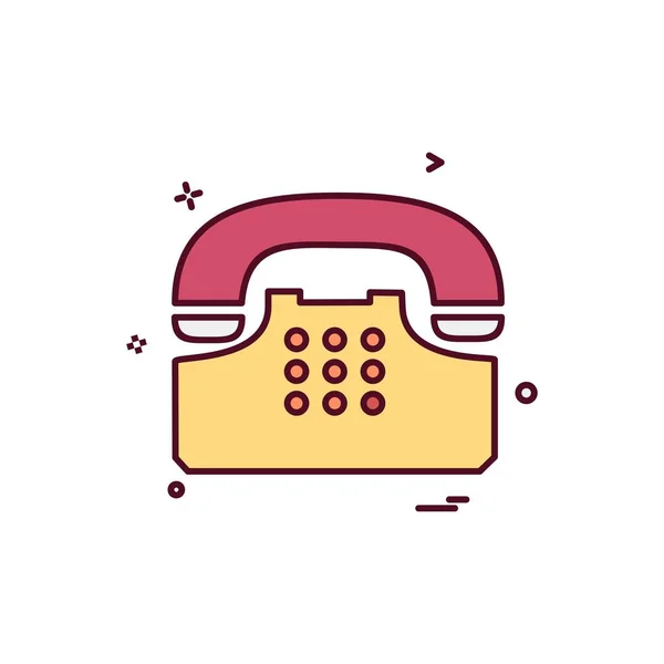 Telephone Icon Design Vector — Stock Vector