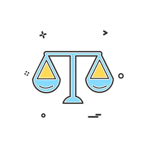 Libra Icono Diseño Vector — Archivo Imágenes Vectoriales