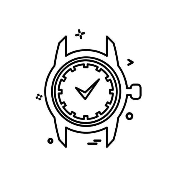 Horloge Pictogram Ontwerp Kleurrijke Vectorillustratie — Stockvector