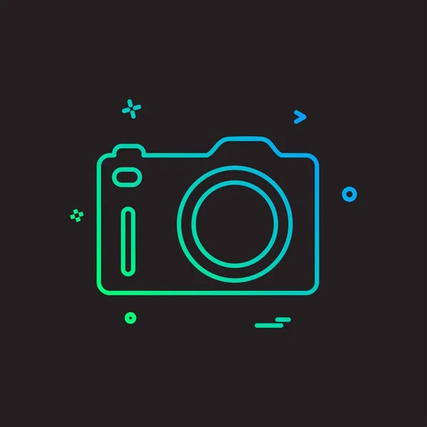 Camera Icon Design Vector — Stock Vector